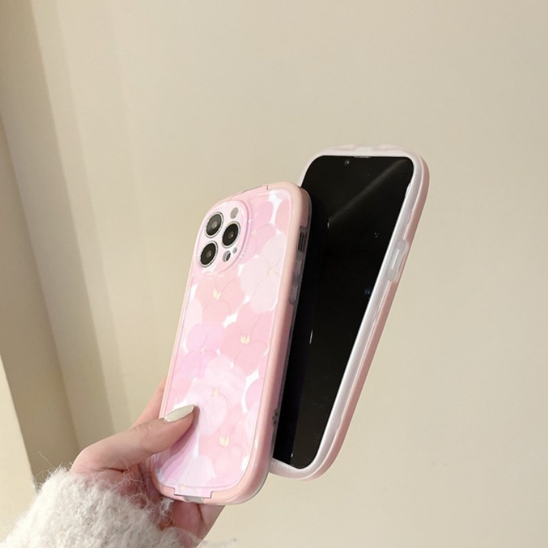 Pink Flower Bracket Case-xinru