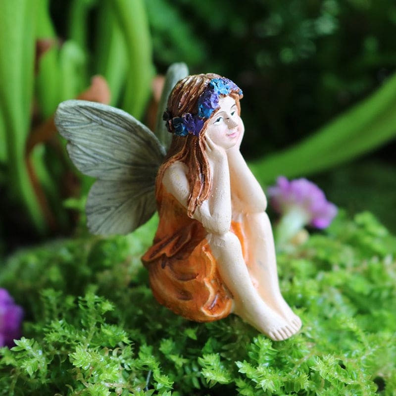 Cute Landscape Miniature Fairies Figurines Creative Resin Crafts Decoration-xinru