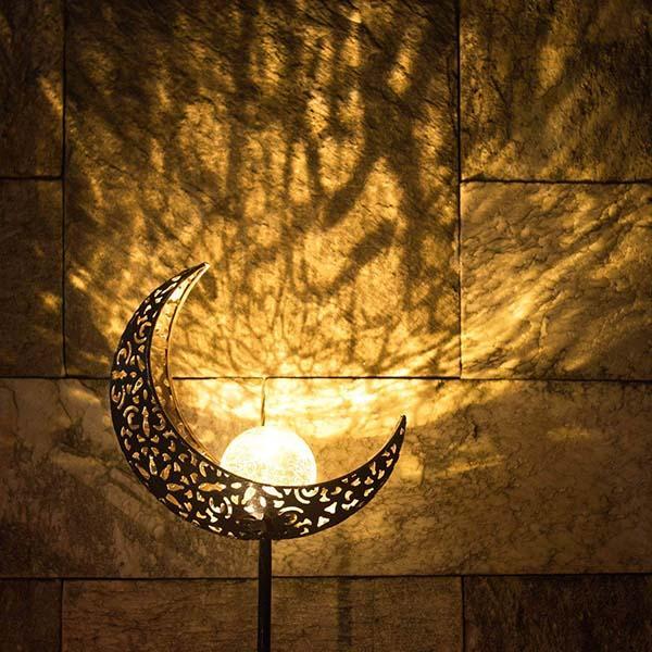 Solar Moon Crackle Garden Decor Light-xinru shop
