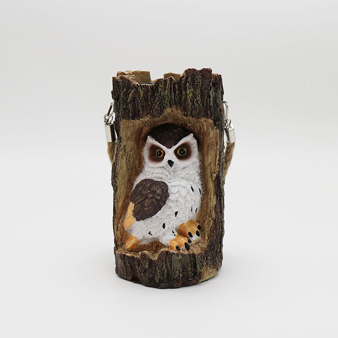 Solar Owl Garden Decorations LED Waterproof Hanging Lanterns-xinru