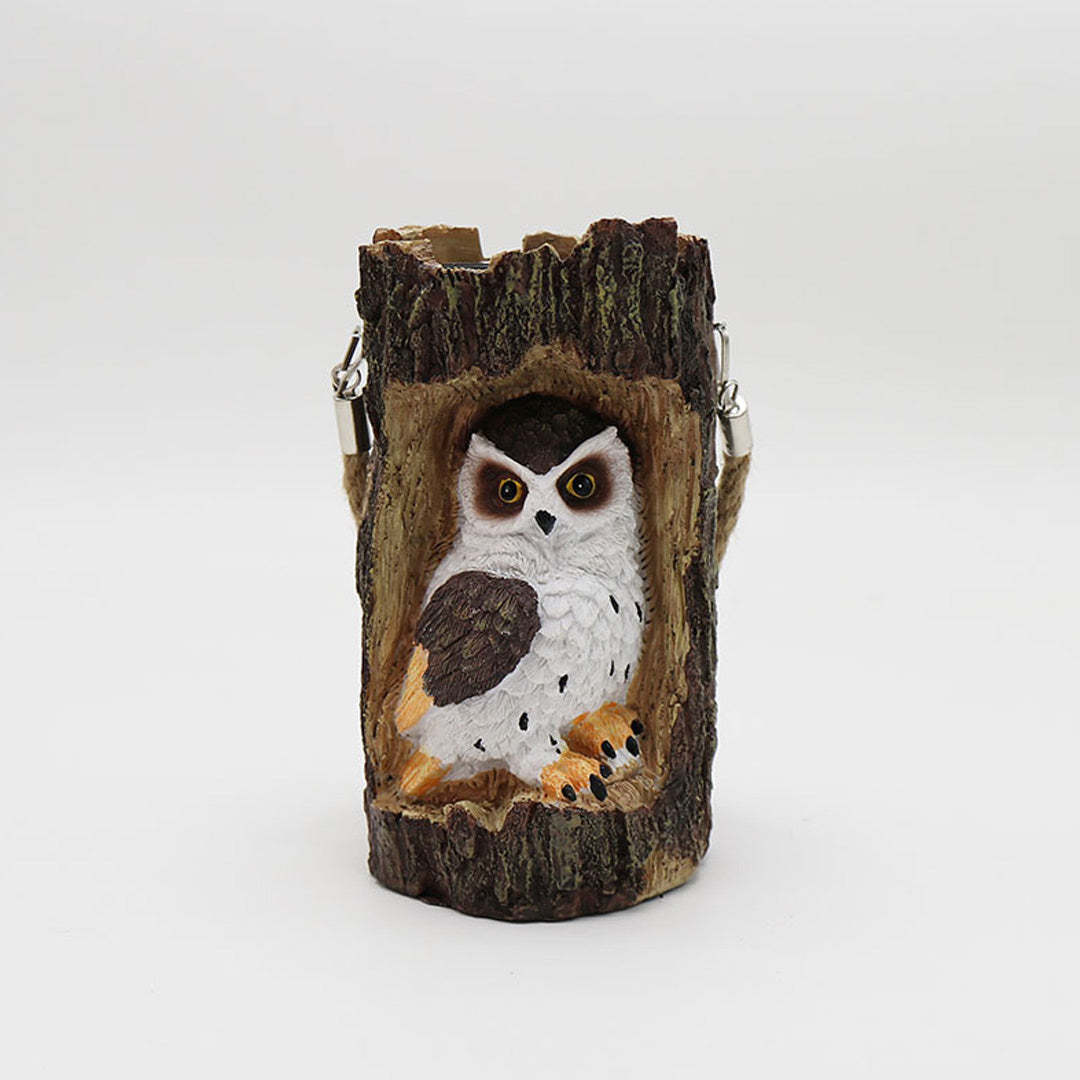 Solar Owl Garden Decorations LED Waterproof Hanging Lanterns-xinru