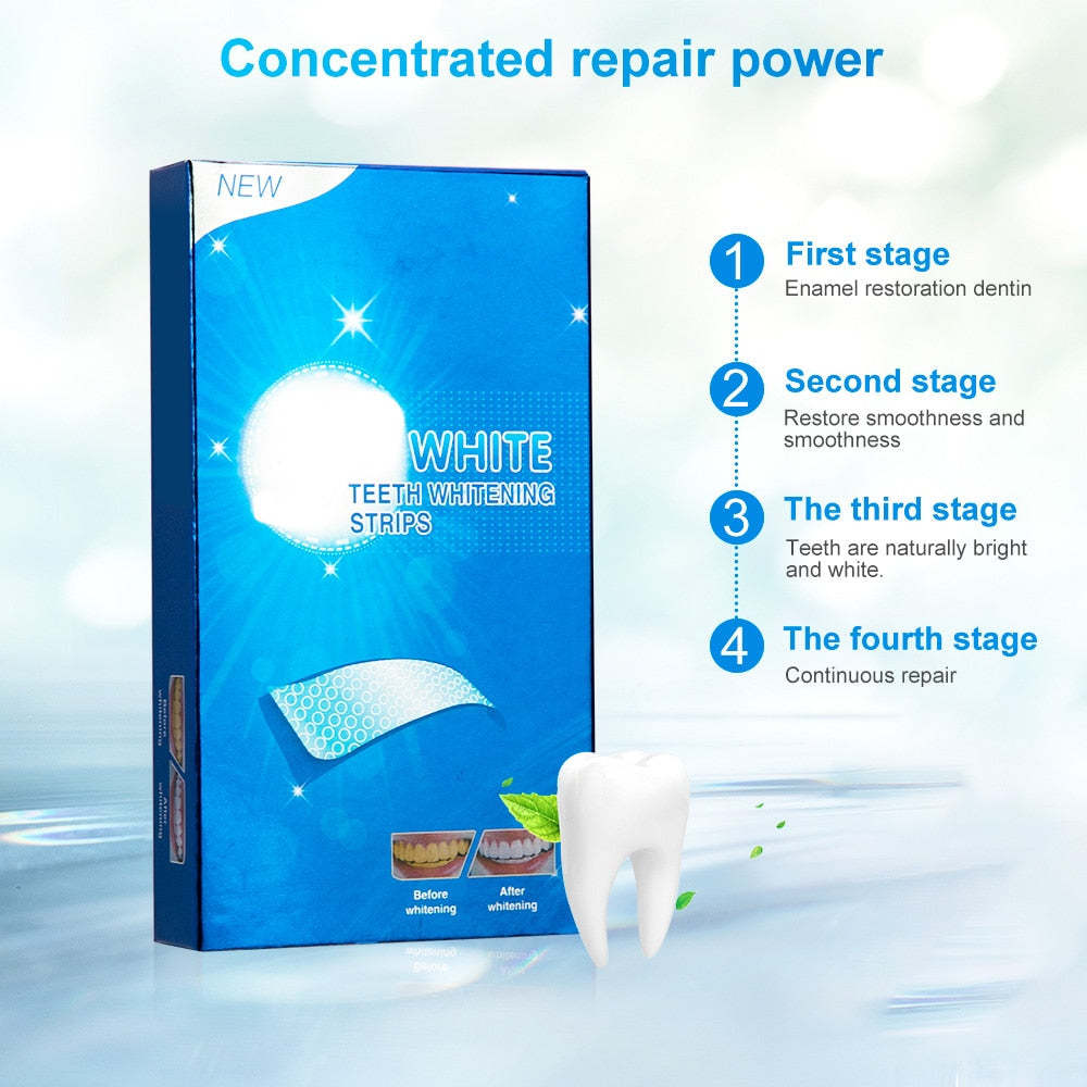 Teeth Whitening No Sensitivity Stripes Whitening Kit-xinru