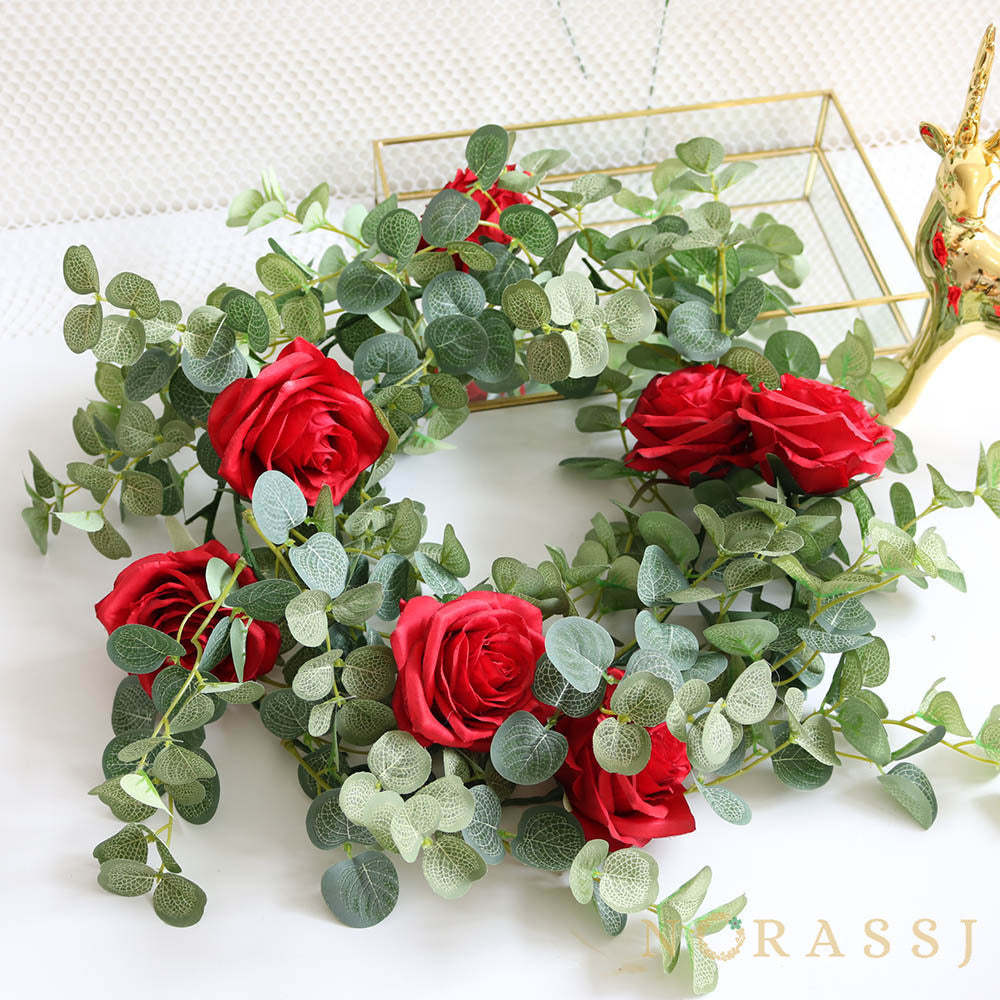 Artificial Rose Elegant Spring Garland  For Wedding-xinru