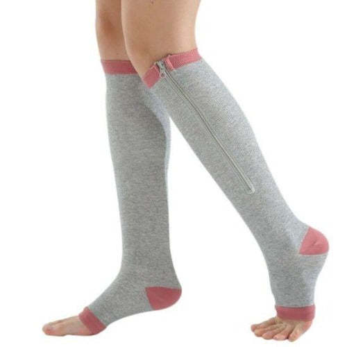 Zipper Compression Socks - Zip Up Support Stockings ~ Easy to Wear!-xinru