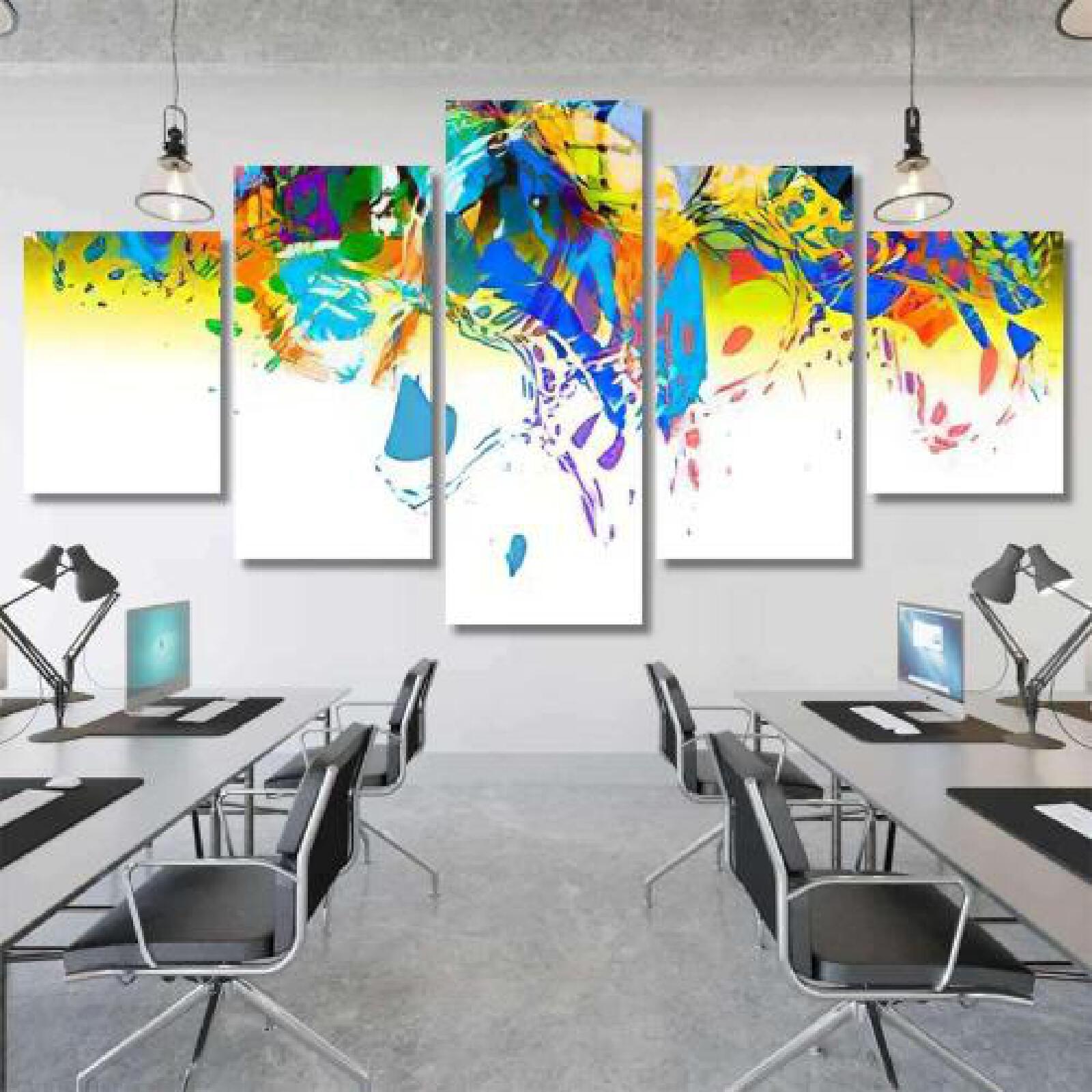 Colorful Abstract Paint Stains Raster-xinru shop