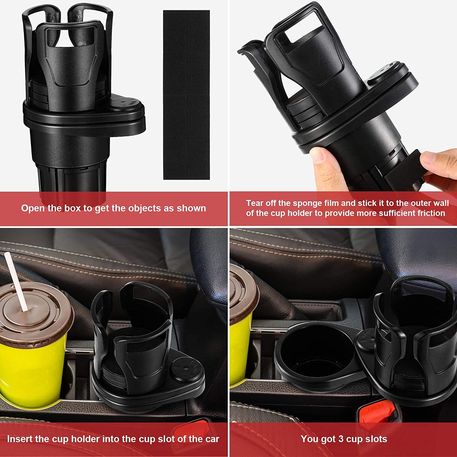 Smart Multifunction Car Rotating 2 In 1 Cup Holder-xinru