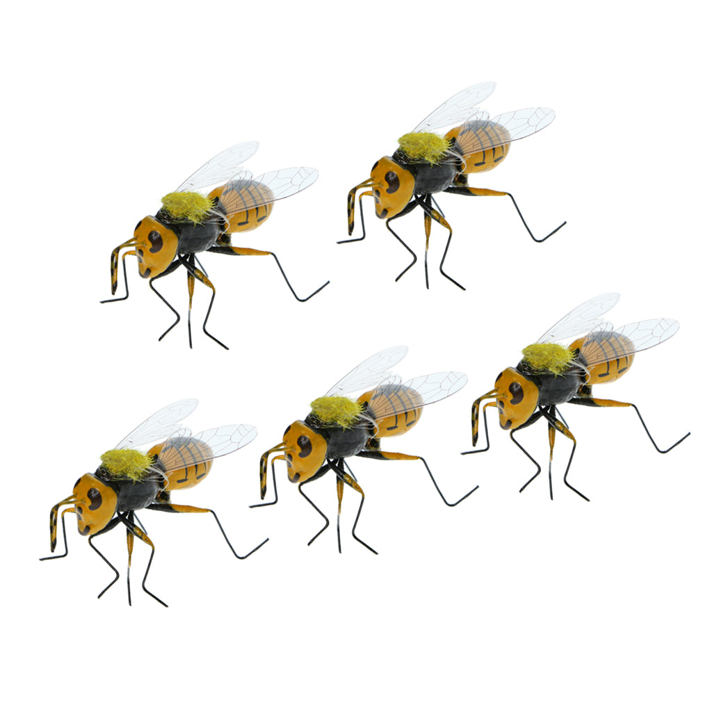 Realistic Bee Figurine Ornament Art Lawn Tree Grassland Decor Craf-xinru