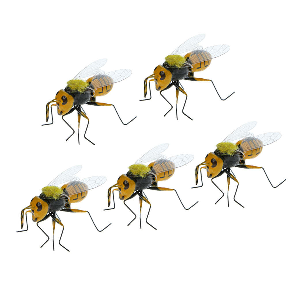 Realistic Bee Figurine Ornament Art Lawn Tree Grassland Decor Craf-xinru