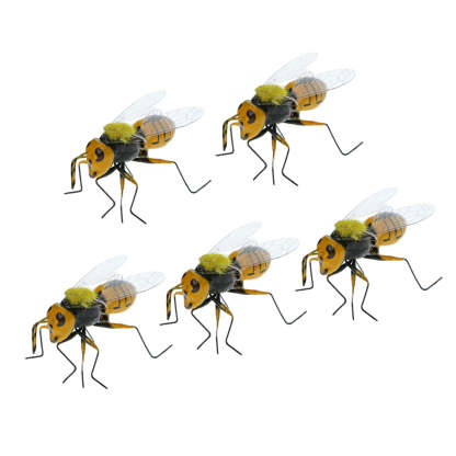 Realistic Bee Figurine Ornament Art Lawn Tree Grassland Decor Craf-xinru
