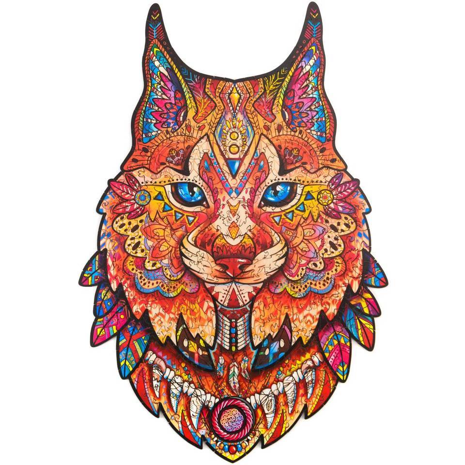 Gentle Lynx Wooden Jigsaw Puzzle With Box-xinru