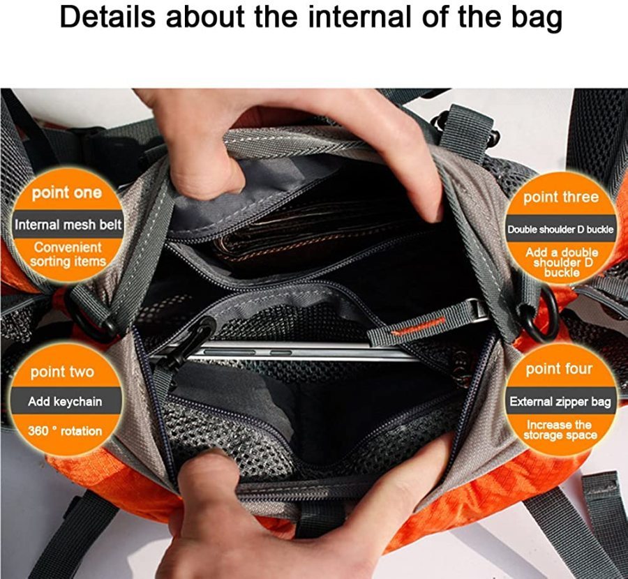 Water-Resistant Outdoor Mountaineering Waist Pack With Water Bottle Holder-xinru