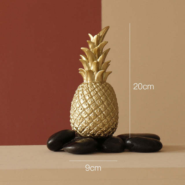 Nordic Light Luxury Ceramic Pineapple Golden Creative Home Accessories-xinru