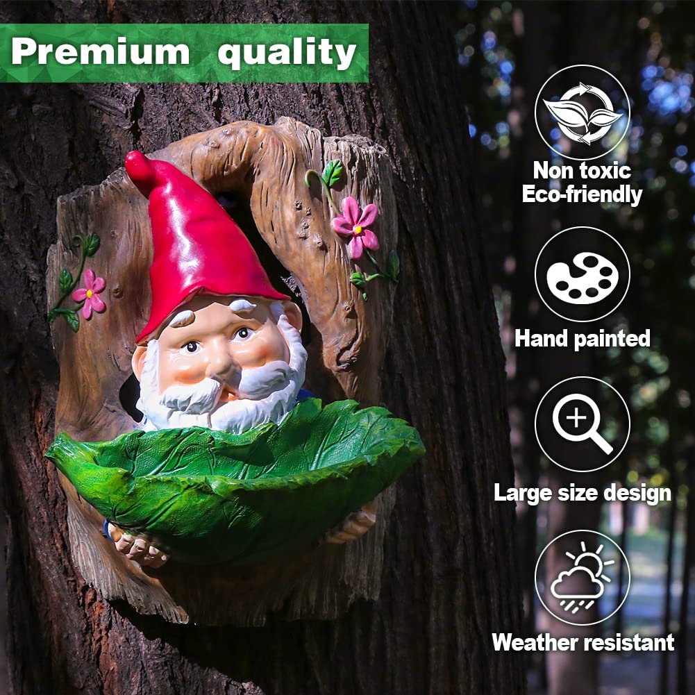 Garden Gnome Resin Statue Bird Feeder-xinru