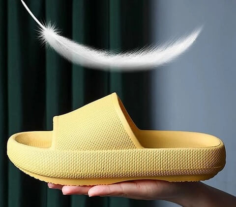 Cloud Slides™ Unisex House Slippers With Arch Support are comfortable pliable shoes. Your feet do not slide around when sweaty or wet. Casual style perfects for all season and occasions, home slippers, house shoes, bathroom, living room, swimming pool, beach, SPA, public showers, steam rooms, camps, hotel locker rooms etc.