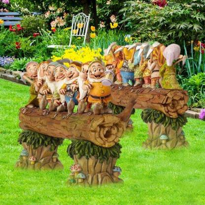 Seven Dwarf Trees Gnome Decorate The Garden Handmade-xinru