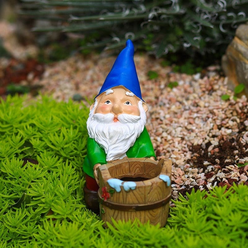 Garden Working Gnome Statue Flower Pot-xinru
