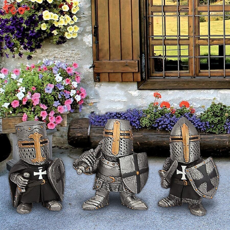 Knight Gnome Guard Resin Sculpture Ornament-xinru