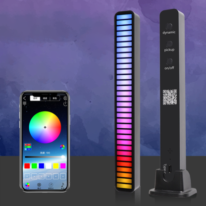 32 Bit LED Sound Control Pickup Rhythm Lights Ambient Voice Activated Light Bar-xinru