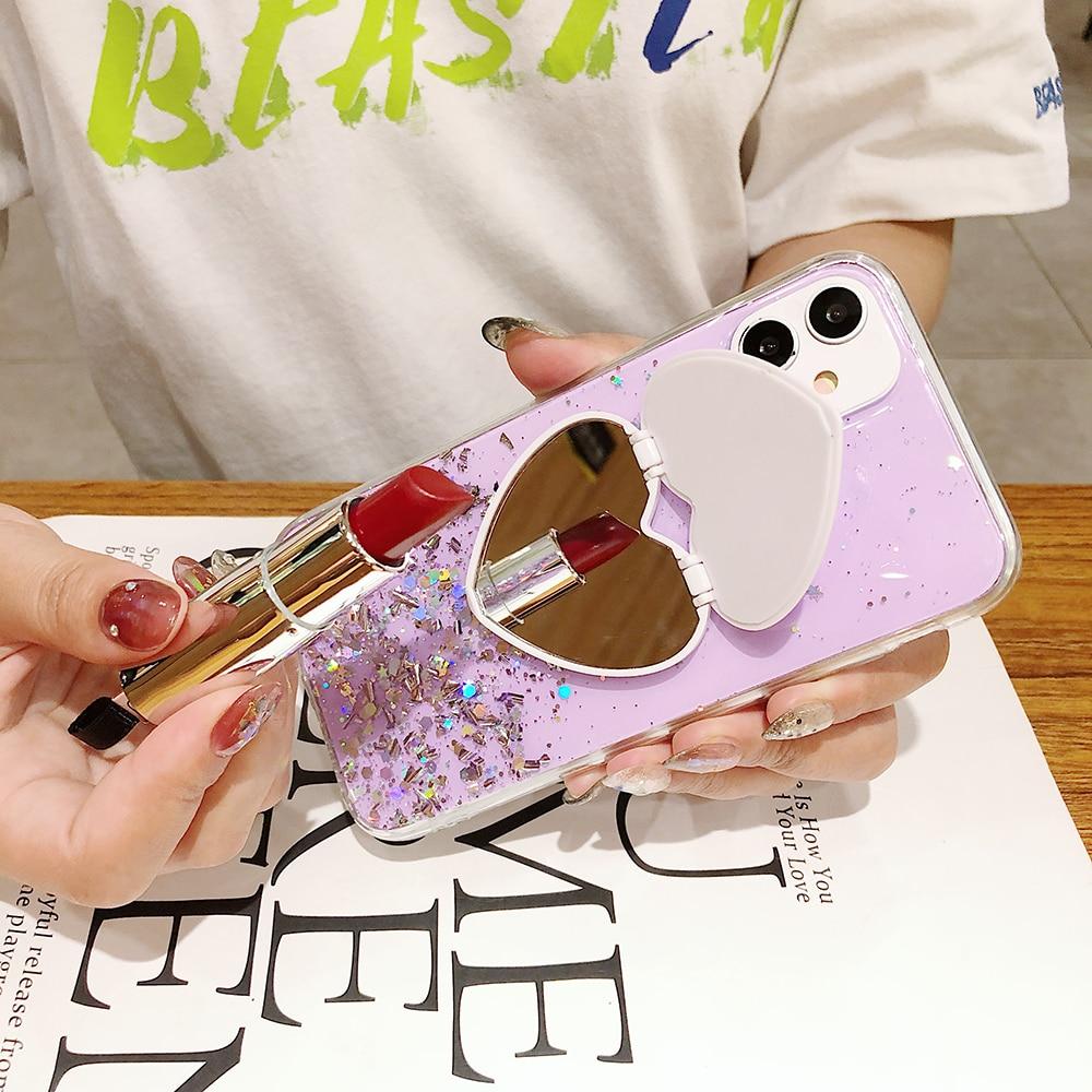 Heart Mirror Sequins Case-xinru