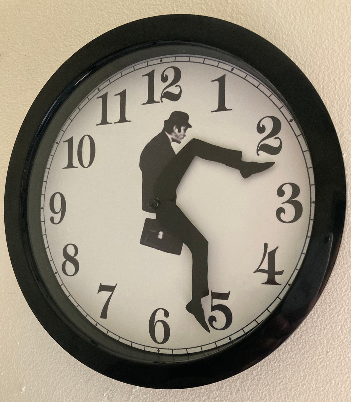 Ministry Of Silly Walks Clock with Glass Front Cover-xinru