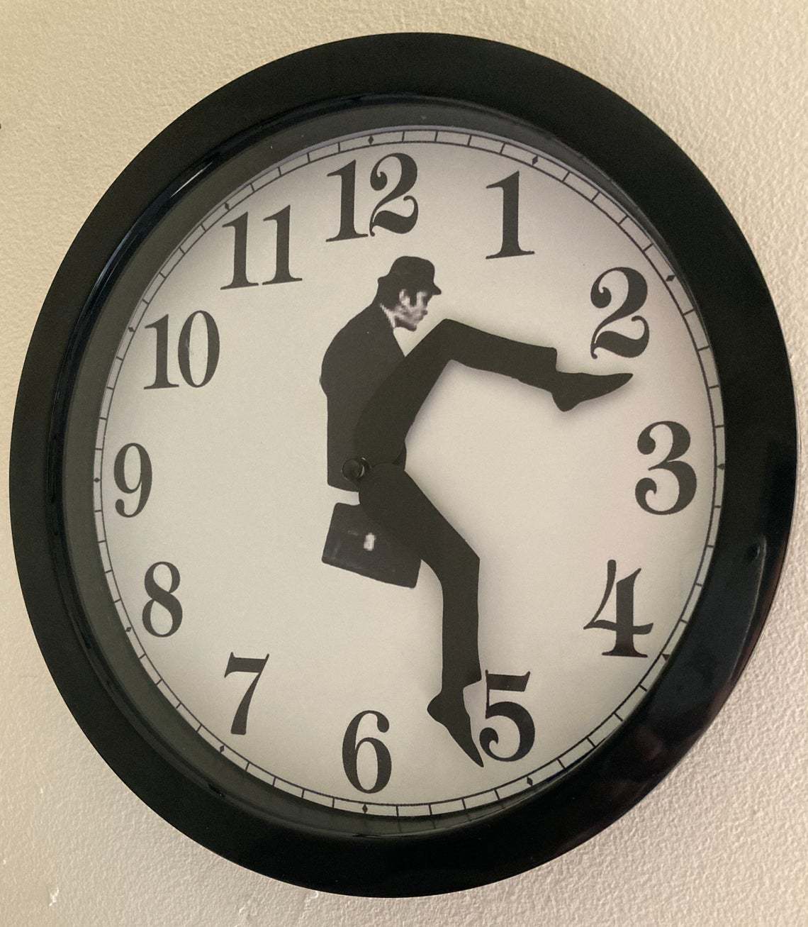 Ministry Of Silly Walks Clock with Glass Front Cover-xinru