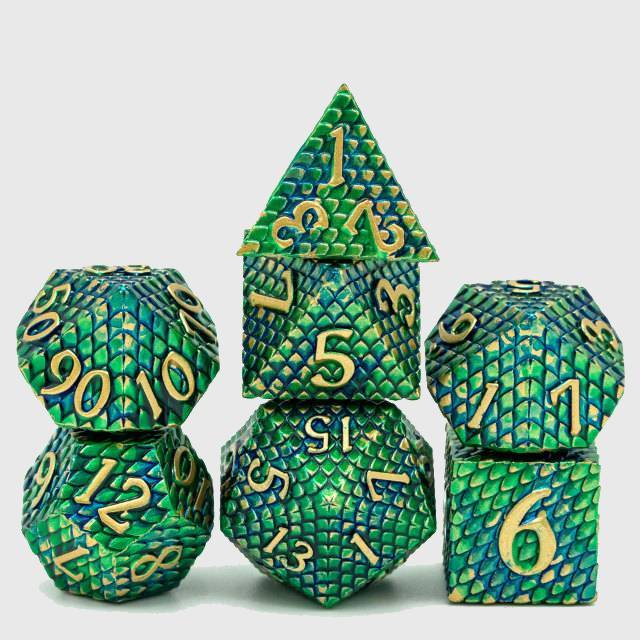 Dragon Scales Metal Dice Set  DND Tabletop Gaming-xinru