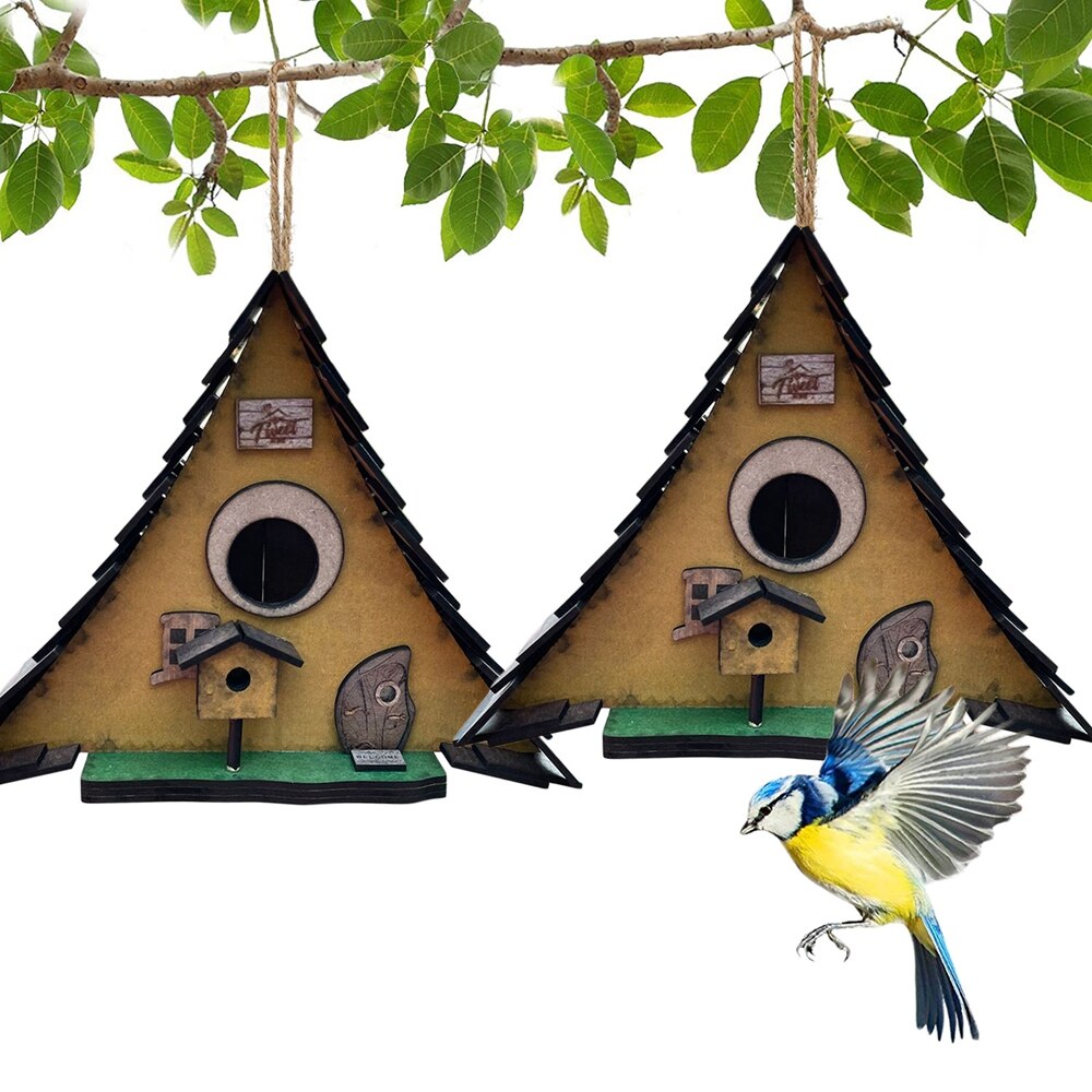 Wooden Birdhouse Or Hummingbird Nest-xinru