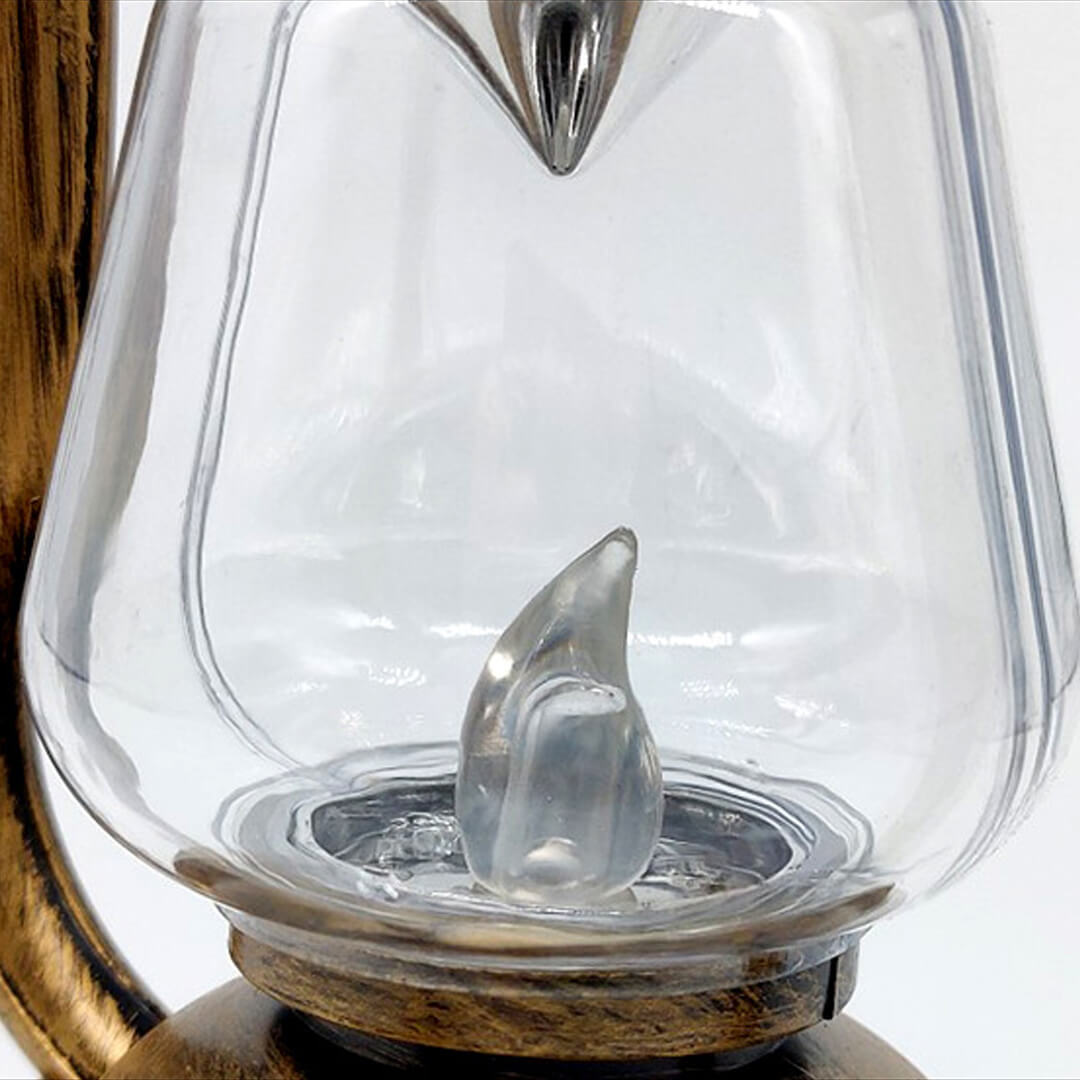 Vintage Wall Light Solar Power Rechargeable Yellow LED Light-xinru