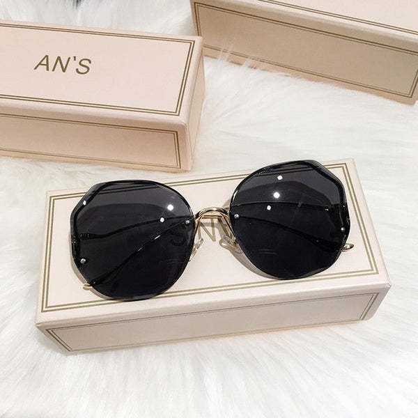 Fashion Tea Gradient Sunglasses-xinru