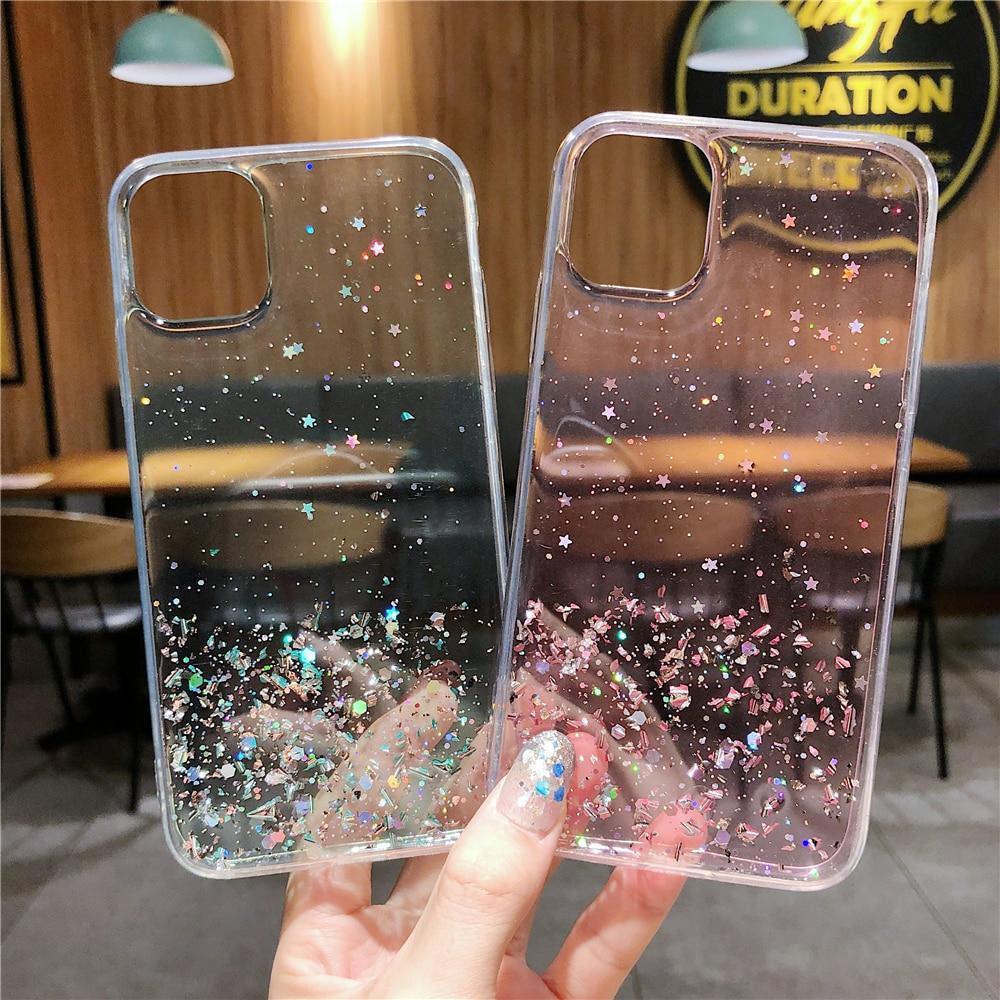 Colorful Glitter Plain Case-xinru