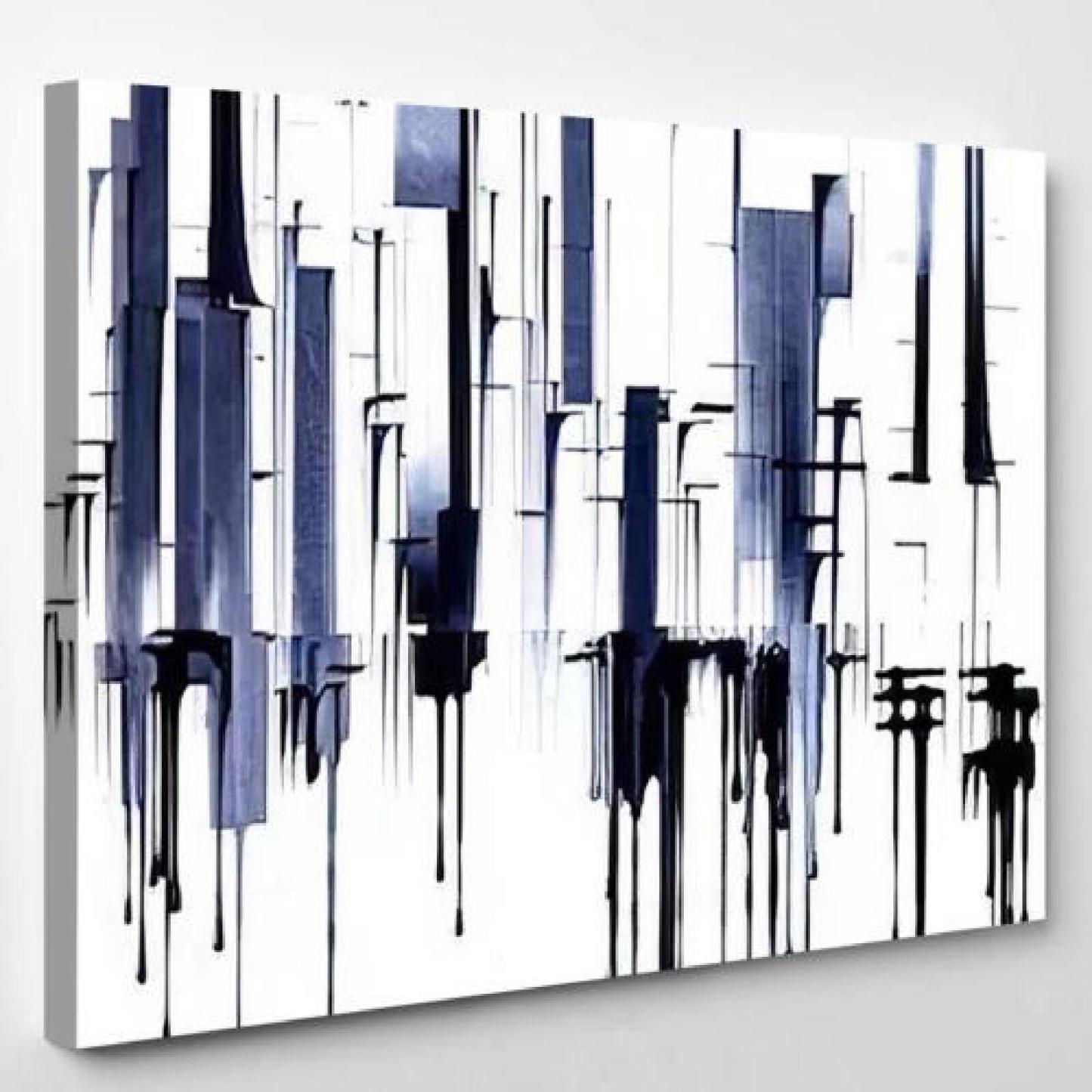 Cityscape Done 1950S Art Inspired Style-xinru shop