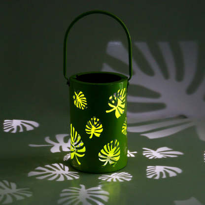 Solar Waterproof Iron Hollow Leaf Design LED Outdoor Decorative Light-xinru