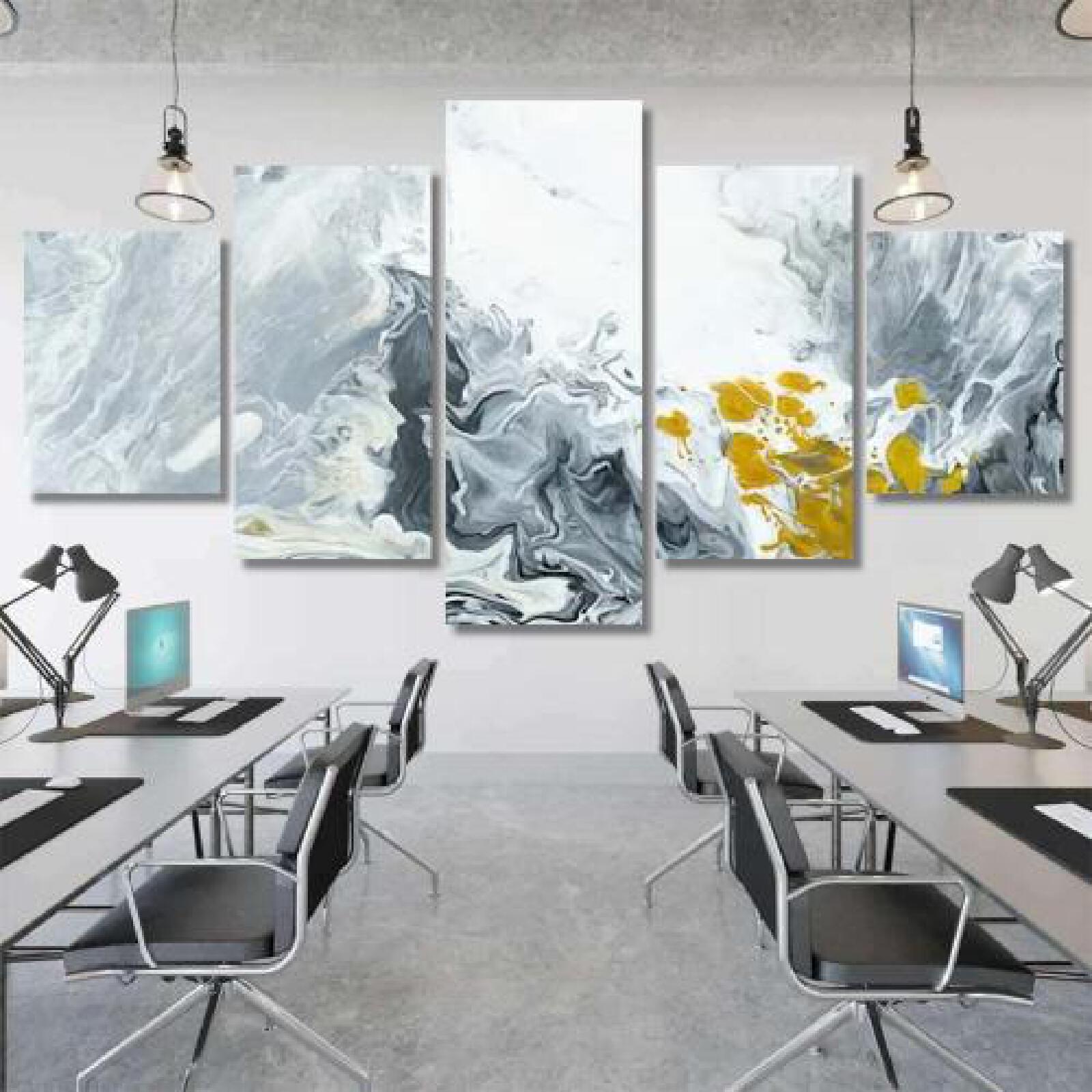 Black White Gold Marble Abstract Hand-xinru shop