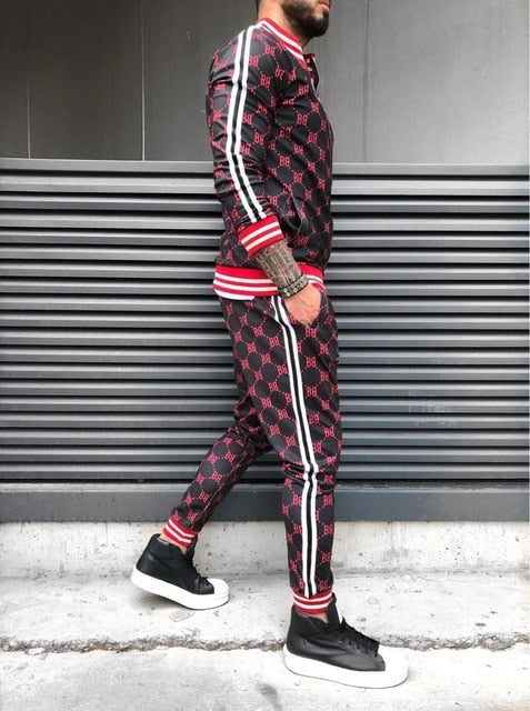 Stylish Guardsmen Matching Plaid Set Track Suits-xinru