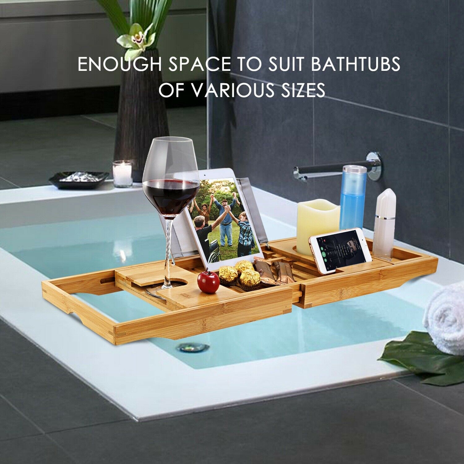 Bathtub Tray Wooden Bath Bamboo Tub-xinru shop