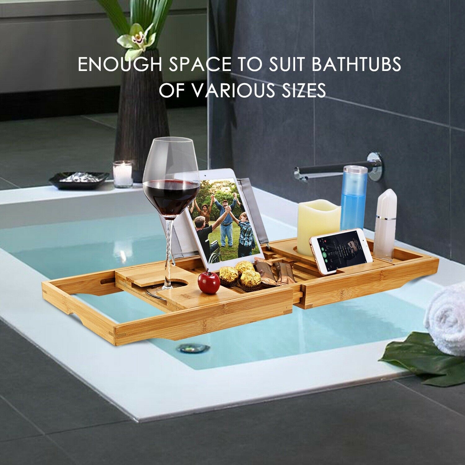Bathtub Tray Wooden Bath Bamboo Tub-xinru shop