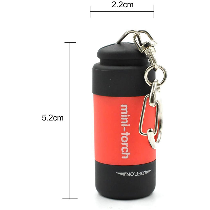 Mini Keychain Bag Torch USB Rechargeable LED Light Flashlight Lamp Waterproof-xinru