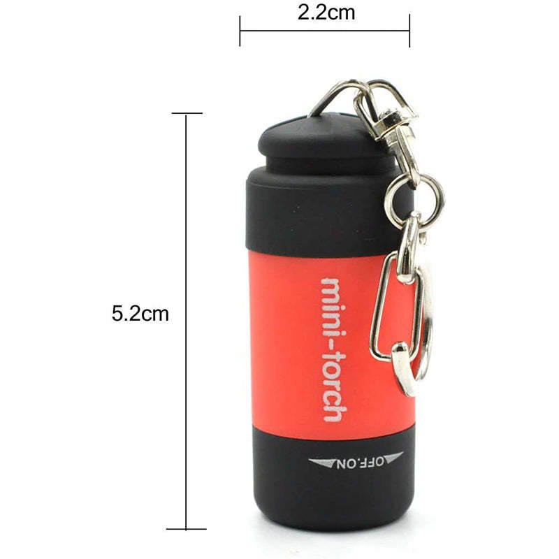 Mini Keychain Bag Torch USB Rechargeable LED Light Flashlight Lamp Waterproof-xinru