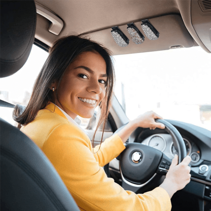 Car Visor Bling Crystal Diamond Glasses Frame Clip-xinru