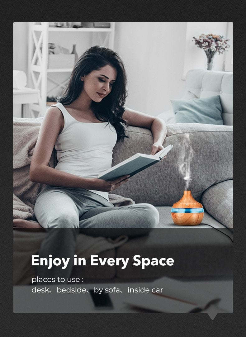 Creative Home Wood Grain Aroma Diffuser USB Humidifier Aroma Diffuser-xinru