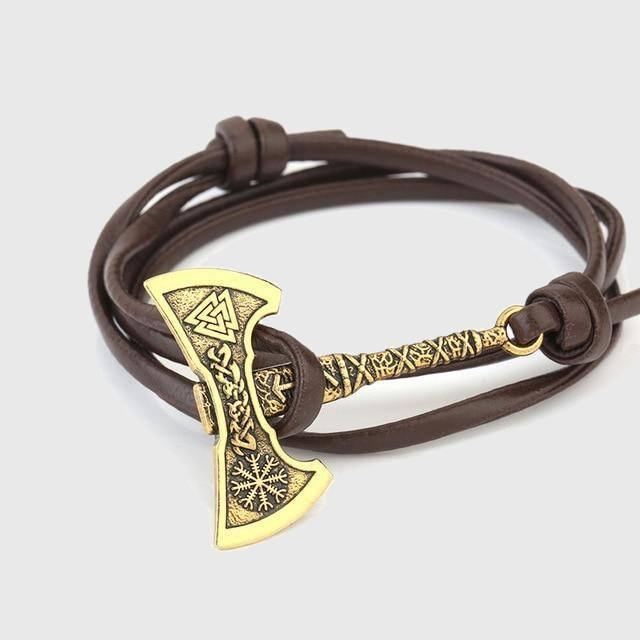Multi-Viking Style Berserker's Axe Stainless Steel Bracelet-xinru