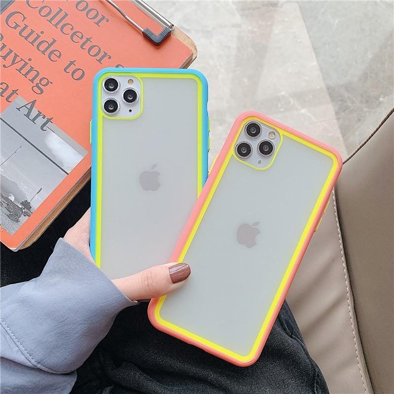 Clear Splicing Candy Color Case-xinru
