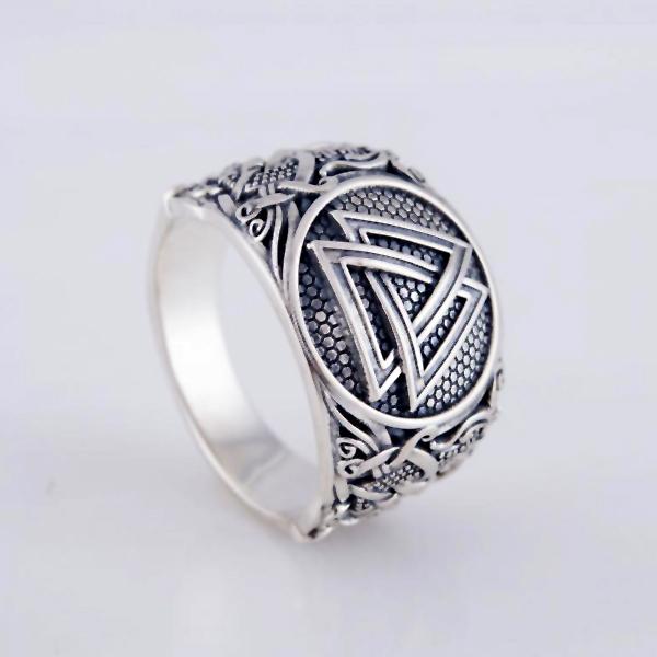 Valknut Ring - Sterling Silver or Gold-xinru shop