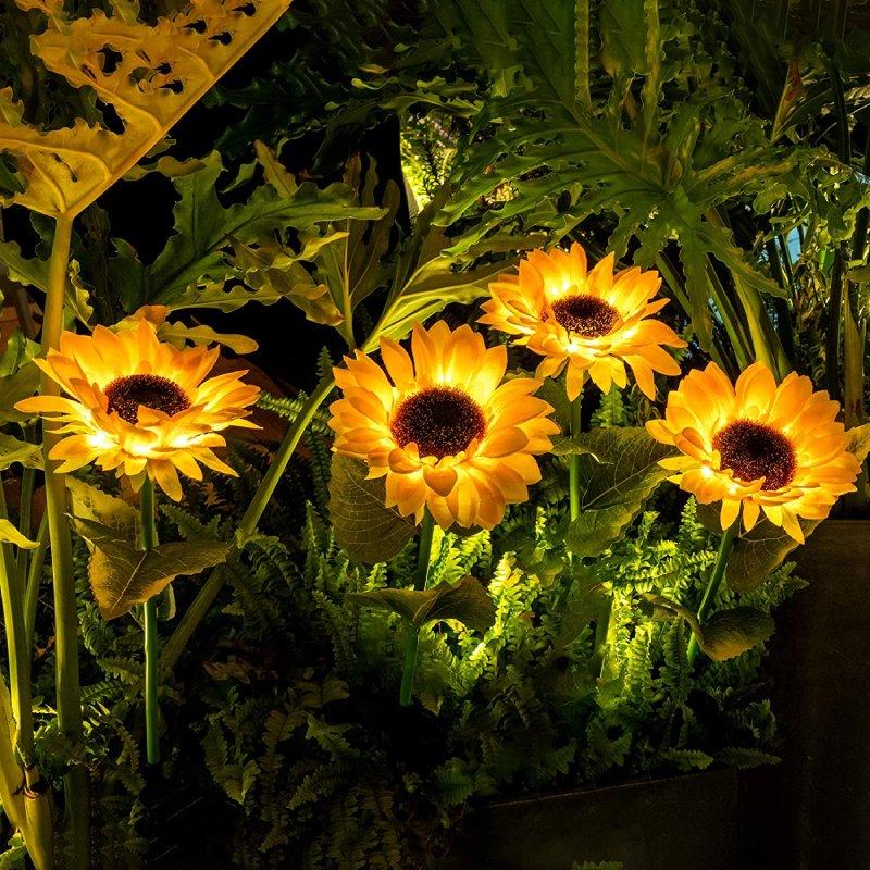 Outdoor Waterproof Solar Sunflower Garden Decor Lights-xinru