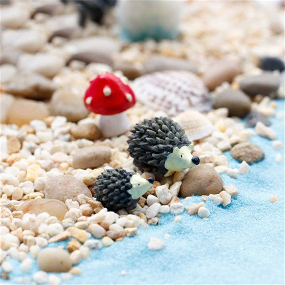 Mini Hedgehogs and Mushroom Fairy Garden Miniature Figurines-xinru