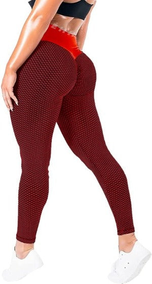 Hips Lift High Waist Stretch Textured Skinny Yoga Pants-xinru