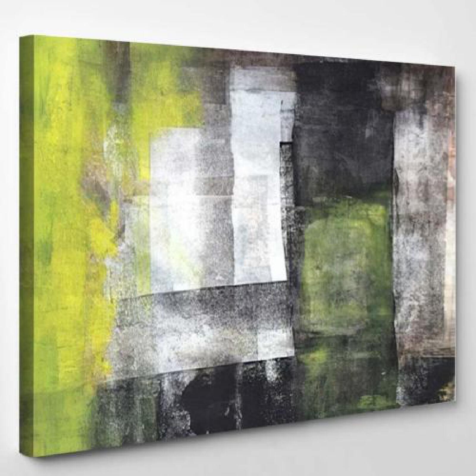 Black Yellow Abstract Art Painting-xinru shop
