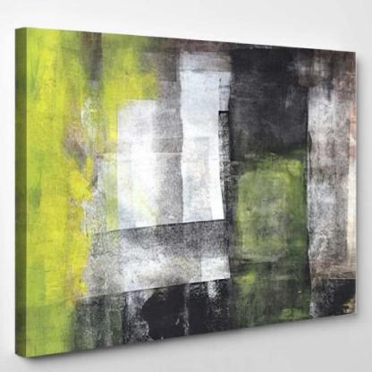 Black Yellow Abstract Art Painting-xinru shop