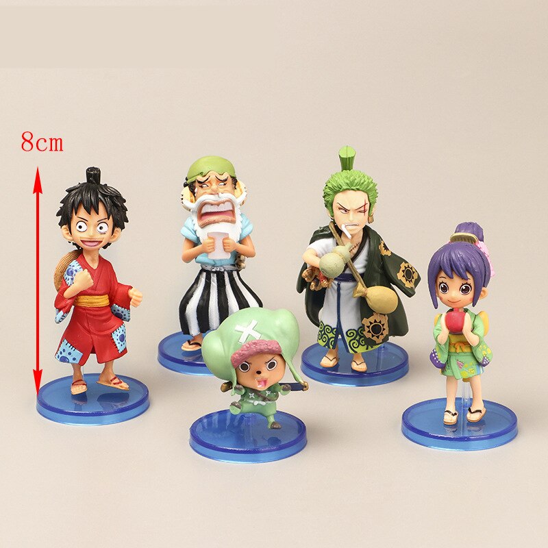 8cm Anime Doll Figure Luffy Solong Sanji Nami Nishiki Eemon Toy Cake Decor-xinru