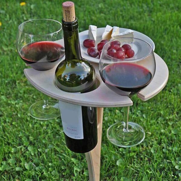 Outdoor Wine Table with Foldable Desktop-xinru shop